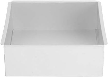 Anodized Aluminum Square Cheesecake Pan Chiffon Cake Mold Baking Mould with Removable Bottom 8 Inch x 8 inch x 3 inch Anodized Aluminum