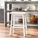 TMS 24-Inch Arizona Sadde Stool, White