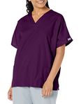 Cherokee Scrubs for Women Workwear Originals V-Neck Top 4700, Eggplant, 5XL Plus