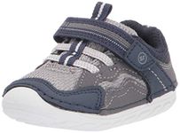 Stride Rite Unisex-Child Soft Motion Kylo Sneaker, Navy/Gray, 3.5 Wide Infant