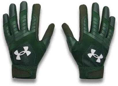 Under Armour Boys' Clean Up Baseball Gloves, (301) Forest Green/Forest Green/White, Medium