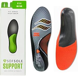 Sof Sole Women's High Arch Unisex FIT Support Insoles, Grey, Women's 5-6/Men's 3-4