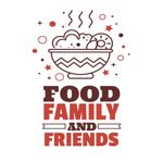 AH Decals Cartoon F3= Food Family Friends Animated Wall Sticker Beautiful Created Designs Kids Room Sticker Wall, Hall, Living Room,Poster 3D Background Removable Sticker Gallery Poster