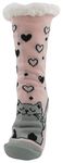 Atania Ladies Knitted Animal Slipper Socks Cat