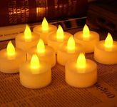 MoonlitDreams Plastic Decor Tealight Mini Led Candles, Led Tealight Candle, Ultra Bright Amber Yellow Light Flameless & Smokeless Candles (Set of 6 Pcs) Made in India