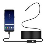 Ghopy 3 in1 USB Endoscope Inspection Camera, 2M IP67 Waterproof Camera Borescope with 8 Adjustable LED Lights and Snake Cable for Smartphone/PC/Laptop/Computer Android IOS (Hard Line)