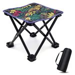 PROBEROS® Camping Chair with Portable Bag, Foldable Chair Camping Stool for Fishing Hiking Gardening and Beach, Max 400lb, 27 * 27 * 23cm