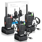 eSynic 3Pack Professional Walkie Talkies for Adults Rechargeable Walkie Talkie Long Range Radio Walky Talky for Kid Gift Support|VOX|16CH|LED Light|Clear Sound|Original Earpieces| for Work Travel etc