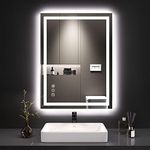 LOAAO 20X28 LED Bathroom Mirror wit