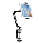 Suptek Aluminum Tablet Desk Mount Stand 360° Flexible Cell Phone Holder for iPad, iPhone, Samsung, Asus and More 4.7-11 inch Devices, Good for Bed, Kitchen, Office (YF208B)