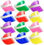 Bramble Neon Sun Visor Hats for Women and Men Unisex Bright Colours - for Sports, Pub Golf, 80s Fancy Dress, Festivals, Stag Do, Hen Party (24, Multicoloured)