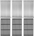 BBQration 17" Grill Grates and Emitter for Charbroil TRU Infrared 4-Burner 463255020 463242715 463242716 463276016 466242715 463257520 Grill Parts for Charbroil Grill Replacement Parts