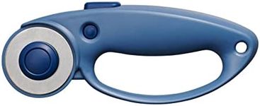 Fiskars 45mm Rotary Cutter Ergonomic Handle Rolling Fabric Rotary Cutter with Safety Lock for Fabric, Leather, Crafting, Sewing, Quilting, Perfect for Left & Right Hand - Mountain Haze