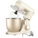 Salter Bakes Stand Mixer – Electric Baking Whisk, 10 Speeds with Pulse Setting, 4 Litre Mixing Bowl, Planetary Mixing Action, Splash Guard, Whisk, Dough Hook, and Beater Attachments, 1300W