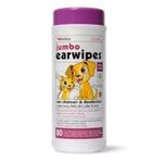 Petkin Jumbo Ear Wipes, 80-Count