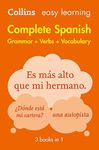 Easy Learning Spanish Complete Grammar, Verbs and Vocabulary (3 books in 1): Trusted support for learning