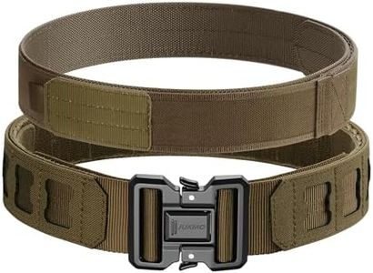 JUKMO Tactical Belt Set for Duty | Quick-Release 2-Inch MOLLE Outer Belt | For Law Enforcement, Military & Armed Security Coyote L