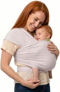 Boba Baby Wrap Carrier – Original Baby Sling Carrier for Newborns (7–35 lbs), Soft, Secure, Hands-Free & Ergonomic, Ideal for Comfortable Bonding, New Parents (Serenity Organic Stone)