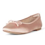 The Drop Women's Pepper Ballet Flat with Bow, Blush Pink, 6.5