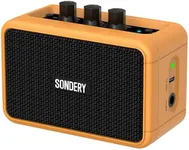 Sondery Mini Guitar Amp for Electric Guitars 5W Two Speakers Rechargeable Portable Pratice Small Amplifier with Overdrive/Clean Effects and Bluetooth