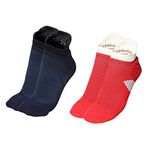 Nimble Athletic Socks for Men, Sports Socks, Soft Breathable Mesh Arch Support, Running, Sports, Gym Socks (Red-Blue (Pack of 2))