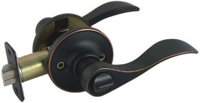 Designers Impressions Kingston Design Oil Rubbed Bronze Privacy Door Lever (Bed and Bath)