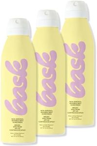Bask SPF 50 Sunscreen Spray - Non-Aerosol, Broad Spectrum UVA/UVB Protection, Dermatologist Recommended, Moisturizing, Lightweight & Non-Greasy, 5.5 oz (Value Pack of 3)