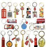 A1 Gifts 10 London Keyrings Great Britain Icons Union Jack Brelock UK Souvenir Metal KeyRing England famous Landmark keychain London Keyring