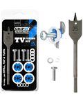 Gripit Blue TV Kit - Pack of 4 - Heavy Duty Plasterboard Fixings for Drywall & Stud Walls, Holds Up to 113kg - For Mounting TVs, Kitchen Cupboards & Boilers - Easy Install & UK Designed