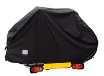 Motor home / Caravan 2 Bike Cover with Webbings For A Tow Ball or A - Frame Mounted Style Bike Racks (Black)
