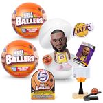 5 Surprise NBA Ballers by ZURU Surprise Unboxing Basketball Collectible Sports Toy For Boys (2 Capsules)