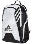 Adidas Men's and Women's Black/White/Silver Polyester Tour Tennis Racquet Backpack