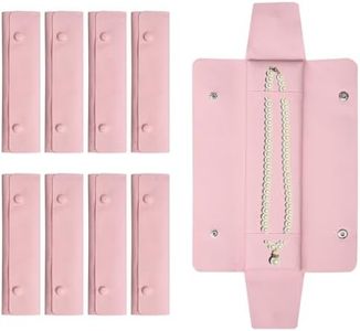 TANEMUDO 8 Pcs Necklace Travel Case No Tangle Necklace Pouch Microfiber Storage Bag Jewelry Travel Organizer for Women Christmas Bridesmaid Gifts