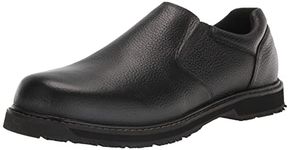 Dr. Scholl's Shoes Men's Winder II Slip Resistant Work Loafer,Black Leather,15, Black, 15