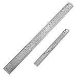 YouOKLight Metal Ruler Set,6 inch Ruler and 12 inch Ruler. Ruler Inches and Centimeters,Metric Ruler 12 Inches,Metal Ruler 12 inch,Drawing Ruler,Flexible Ruler,Precision Measuring Metal Ruler Silver.