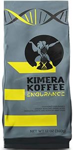 Kimera Koffee Organic Ground Coffee - 12 oz - Endurance Blend Medium Roast Ground Coffee with L-Tyrosine, Vitamin B12 and Glycine - Enjoy a Rich Organic Coffee Any Time of Day