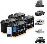 4 Pack 12V 120Ah LiFePO4 Lithium Ba
