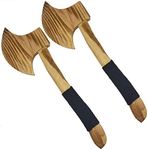 Adventure Awaits - 2-Pack - Wooden Toy Axe Hatchet - Handmade - Lightweight Wood Toy Hatchet Set for Outdoor Play