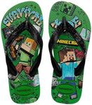 Havaianas Kids Boys Minecraft Sandals Thongs Flip Flops - Beige - 10/11K UK