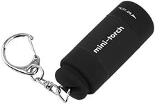 TRIXES Black LED Rechargeable USB Mini Torch Keyring Attachment Light Him