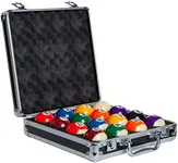 Imperium Style Pool Balls Billiard Set - Regulation Size - 17 Pc Professional Pool Set w/Cue Ball and Sleek Black and Silver Case - Multi Colored - Ball Size 2.25" 57.15mm