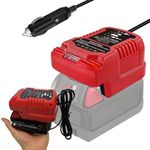 Car Charger for Milwaukee Battery Replacement Charger, for Milwaukee18V Battery Fast Charger Portable Mini Quick Charger,Charger Adapter with 12V cigarette lighter plug (For 18V Battery Only)