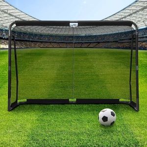 Genki Soccer Football Net Set Metal Frame Goal Aluminium Backyard Game Training Practice Kids Adults Sports Equipment 2.2x1.7m