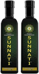 Sunnati® Olio di cumino nero filtrato, spremuto a freddo, 100% puro 2x250ml (500 ml)