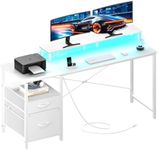 Yoobure White Computer Desk with Dr