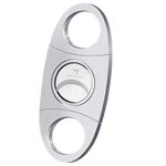 Mantello Cigars Mantello Stainless Steel Cigar Cutter Guillotine Double Cut Self Sharpening Blades