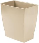 InterDesign Mono Rectangular Wastebasket Trash Can for Bathroom, Office, Kitchen - Taupe