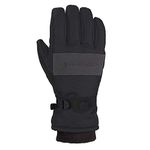 Carhartt Men's W.P. Waterproof Insulated Glove, Black/Grey, Large (Pack of 1)