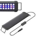 Pawfly Aquarium Light for Plants, 11 W Fish Tank Light, Full Spectrum Aquarium Lights for 30-45 m Tanks, Extendable LED Fish Lamp with Daytime/Night Modes & Adjustable Brightness for Freshwater
