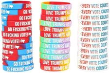 BLUE PANDA Election Day Party Favor Silicone Bracelets (2.5 In, 36 Pack)